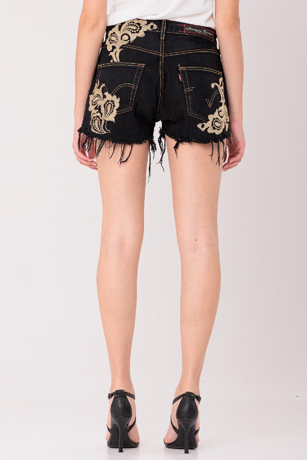 Rossano Perini SHORTS BLK EMBRODERY