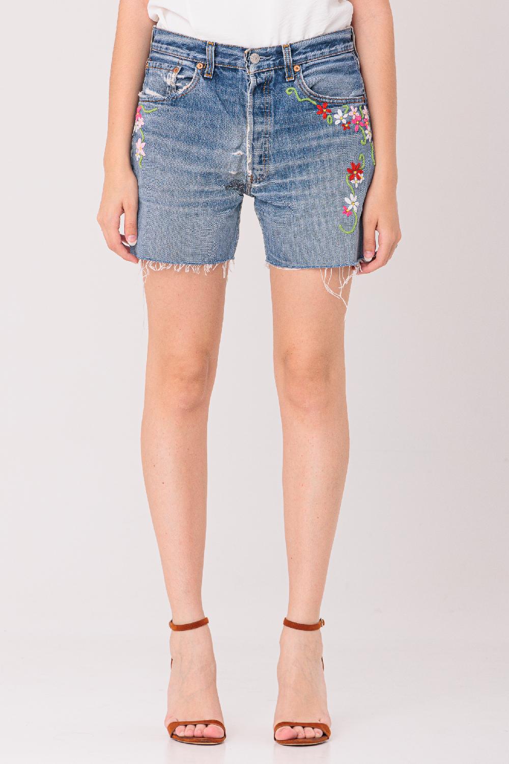 Rossano Perini SHORTS FLOWERS HAND MADE