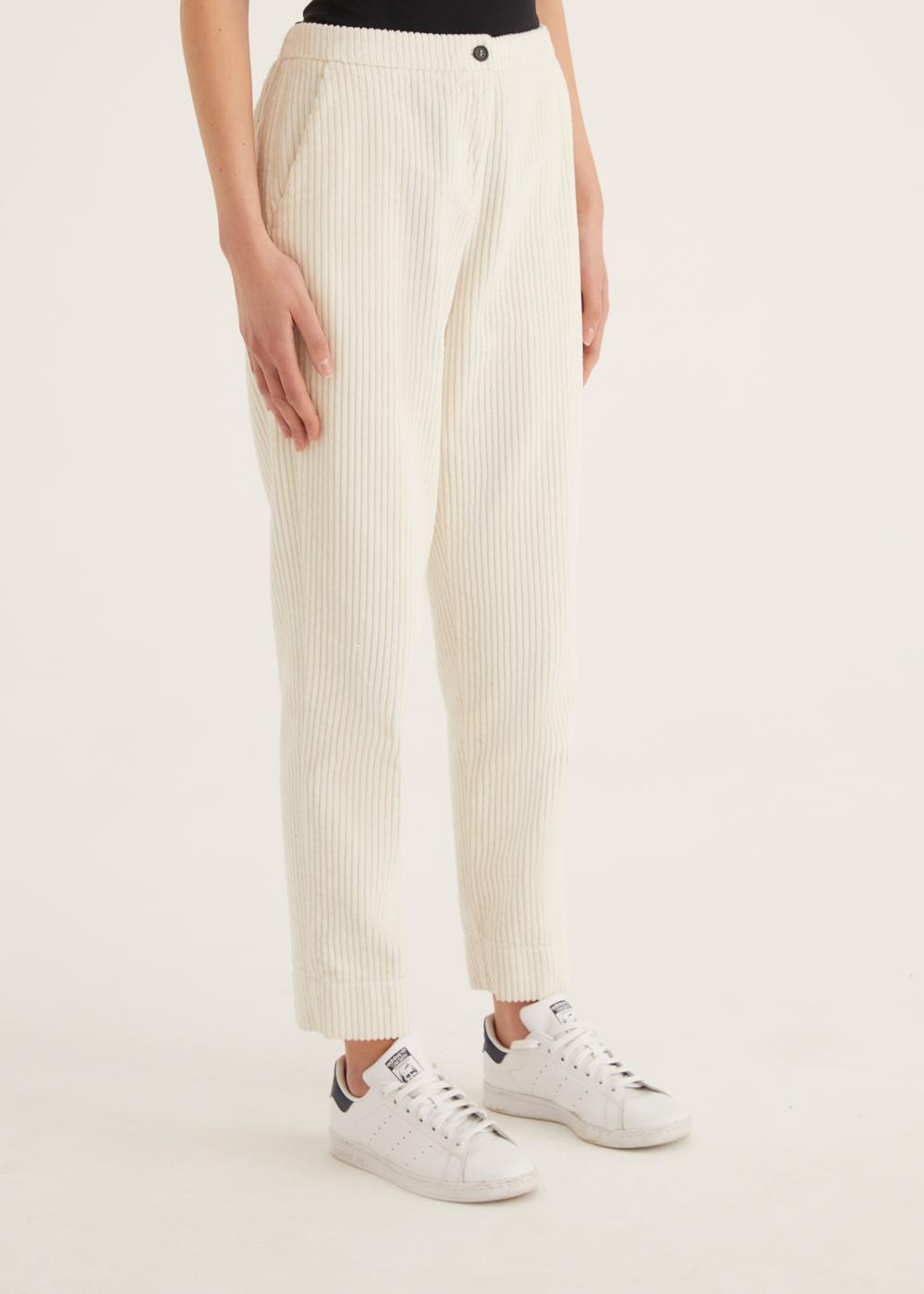 Rosso35 Pantalone dritto con elastico dietro in vita