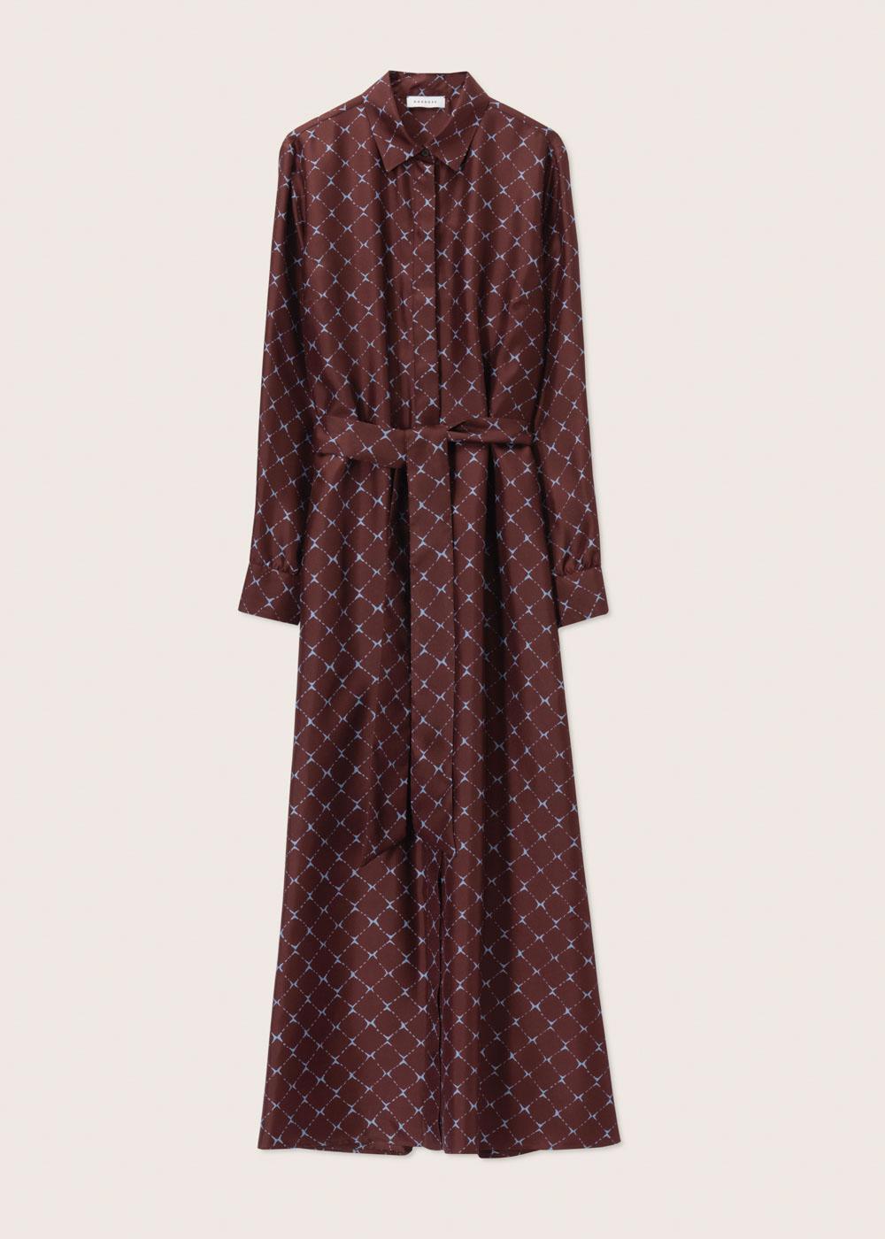 Rosso35 Abito Camicia Lungo Con Cintura