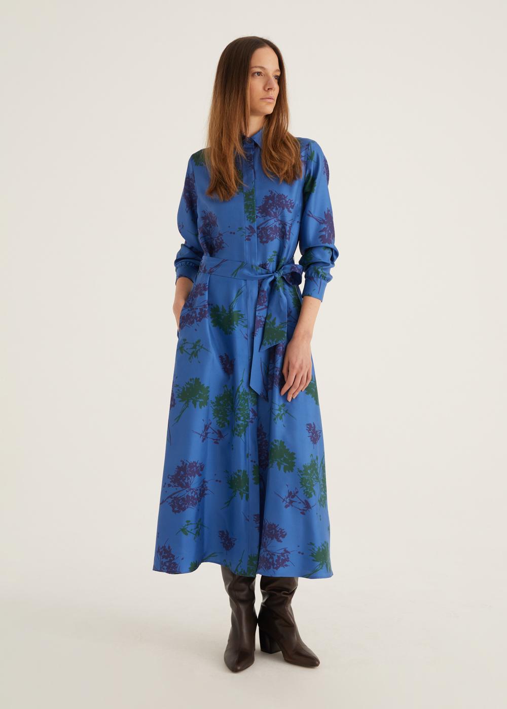 Rosso35 Abito Camicia Lungo Con Cintura