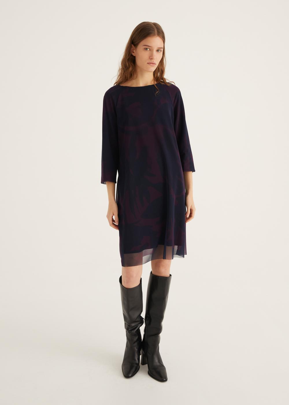 Rosso35 Abito dritto scollo a barca