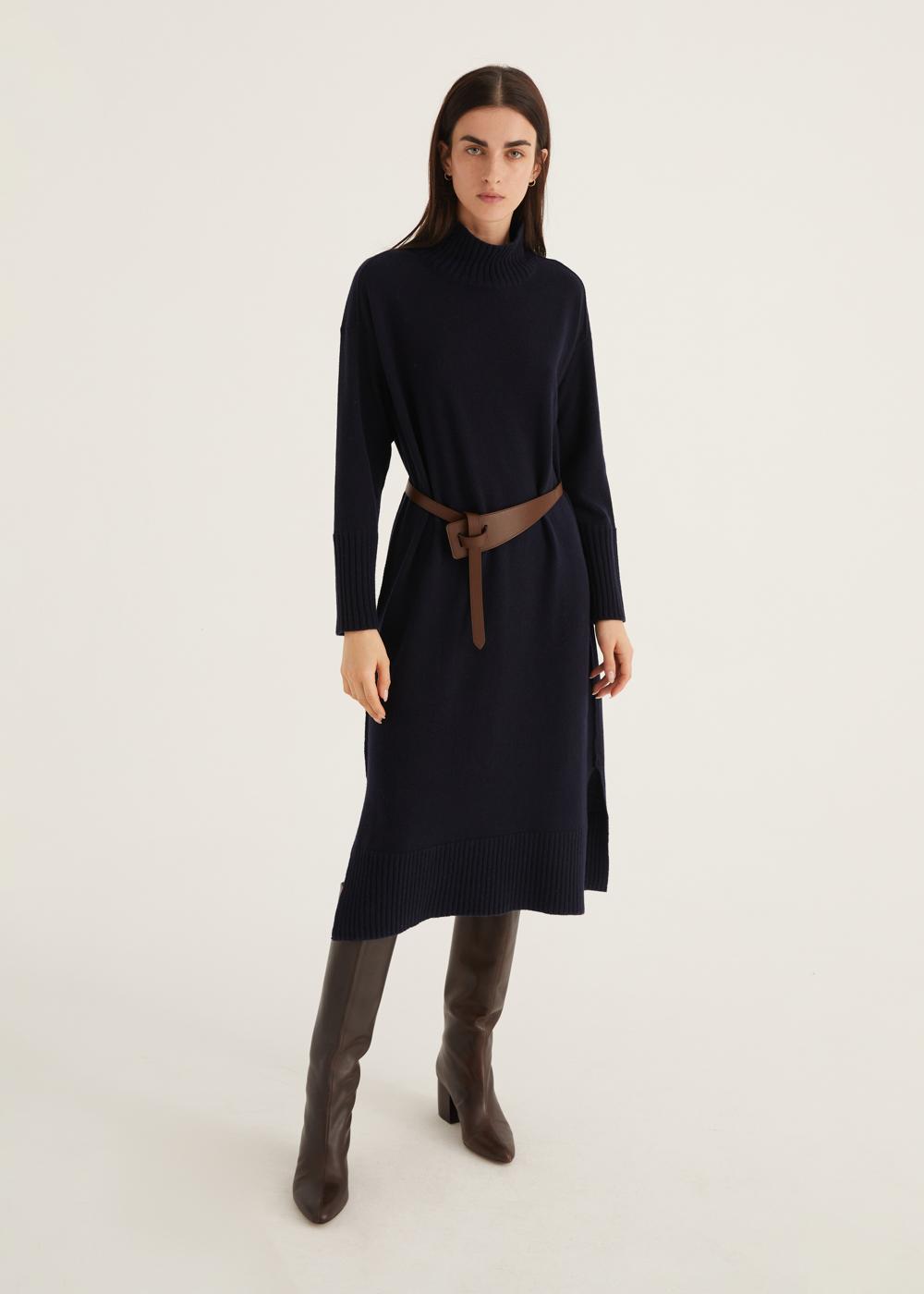 Rosso35 Abito In Maglia Collo Alto