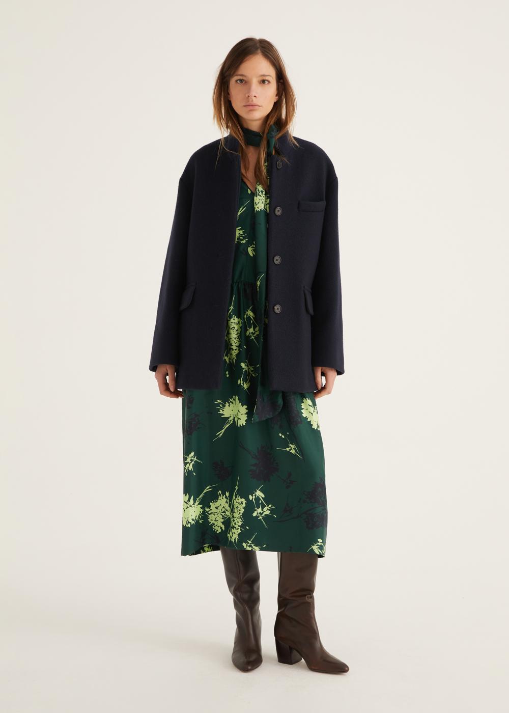 Rosso35 Abito Lungo Con Arriccciatura E Sciarpa