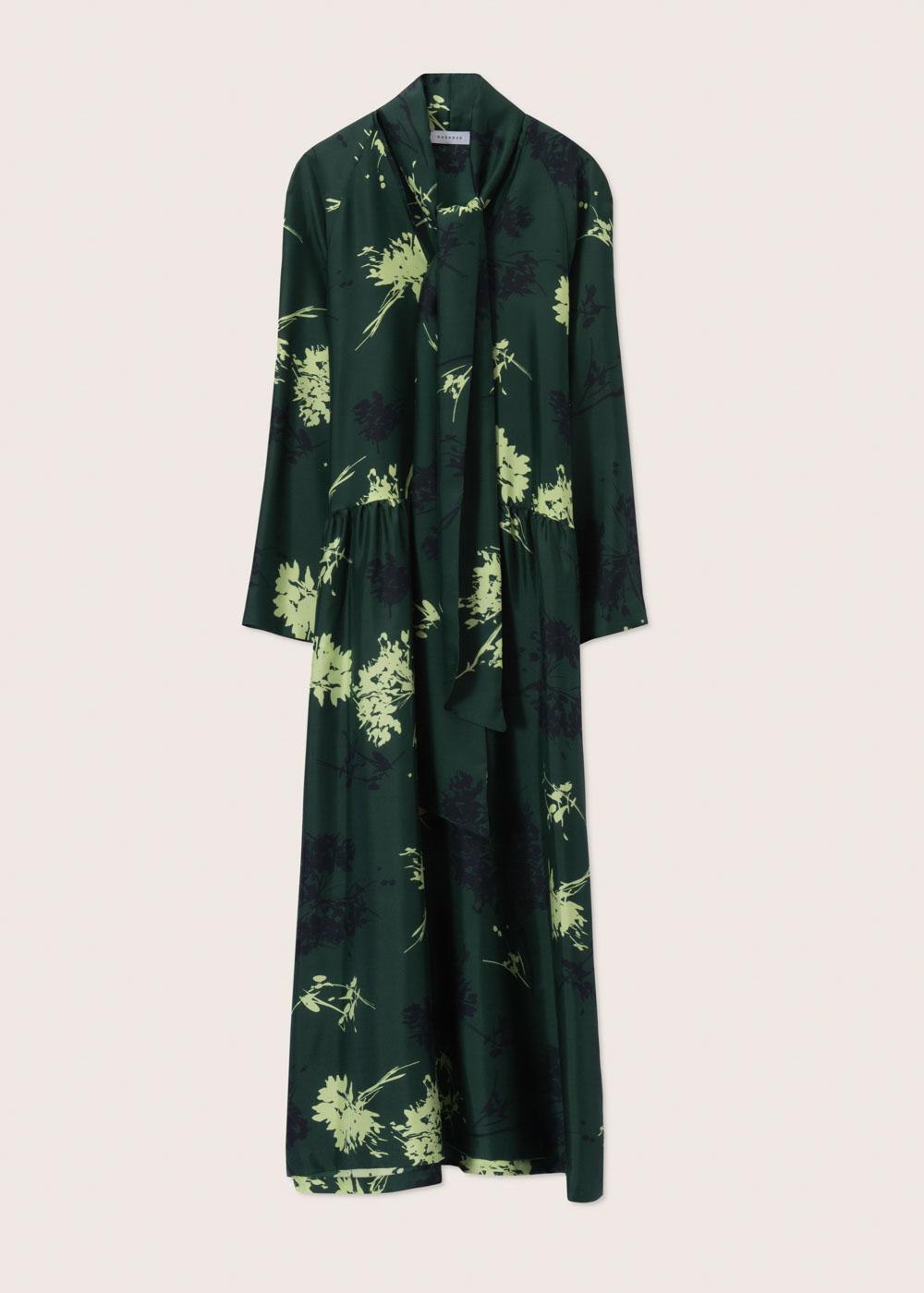 Rosso35 Abito Lungo Con Arriccciatura E Sciarpa