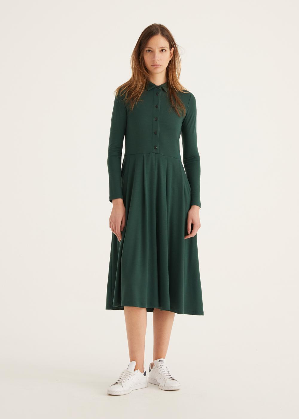 Rosso35 Abito lunguette con gonna a pieghe