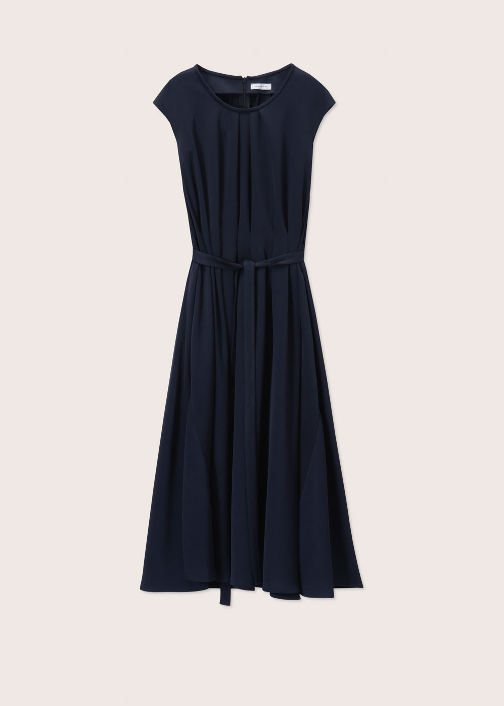 Rosso35 Abito Smanicato Longuette Con Pieghe