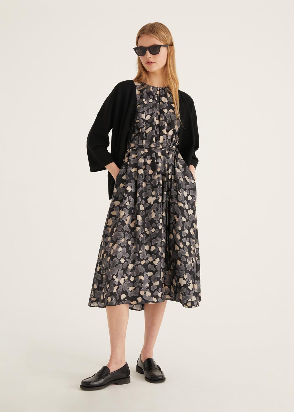 Rosso35 Abito Smanicato Longuette Con Pieghe