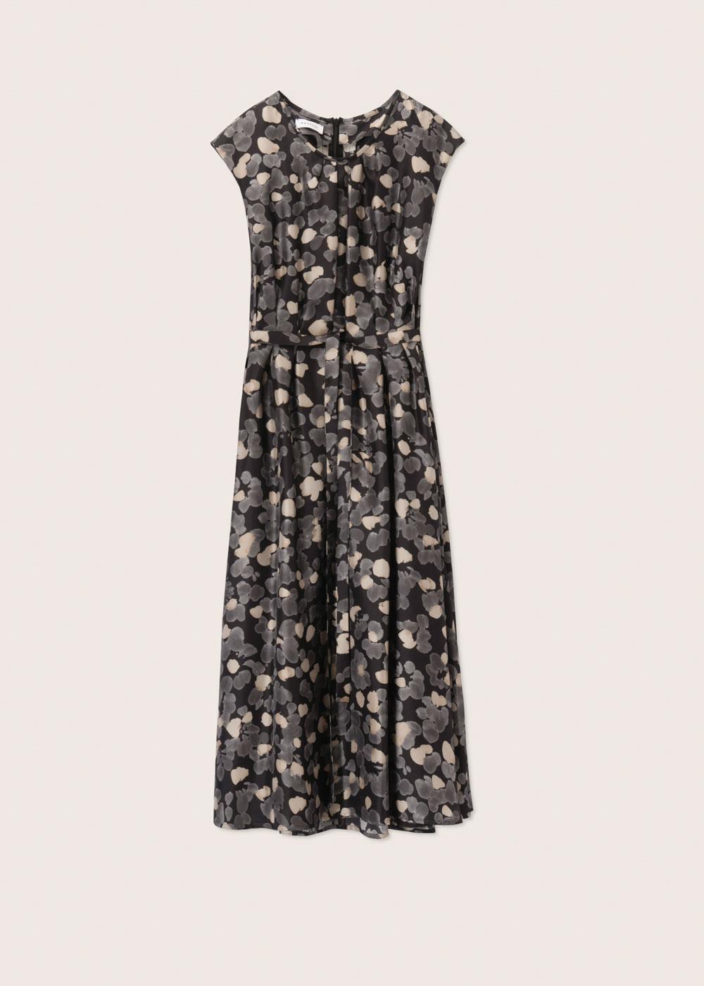 Rosso35 Abito Smanicato Longuette Con Pieghe