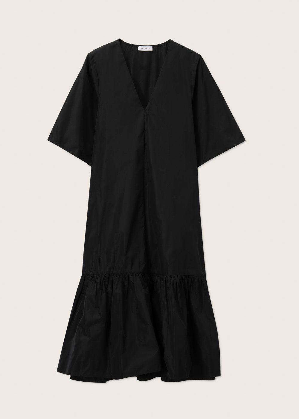 Rosso35 Abito Svasato Con Balza Arricciata