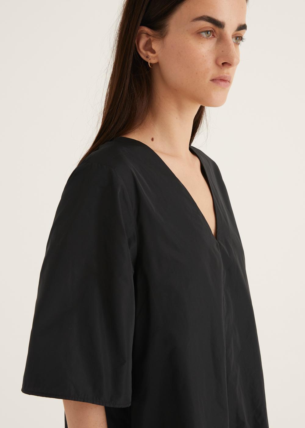 Rosso35 Abito Svasato Con Balza Arricciata