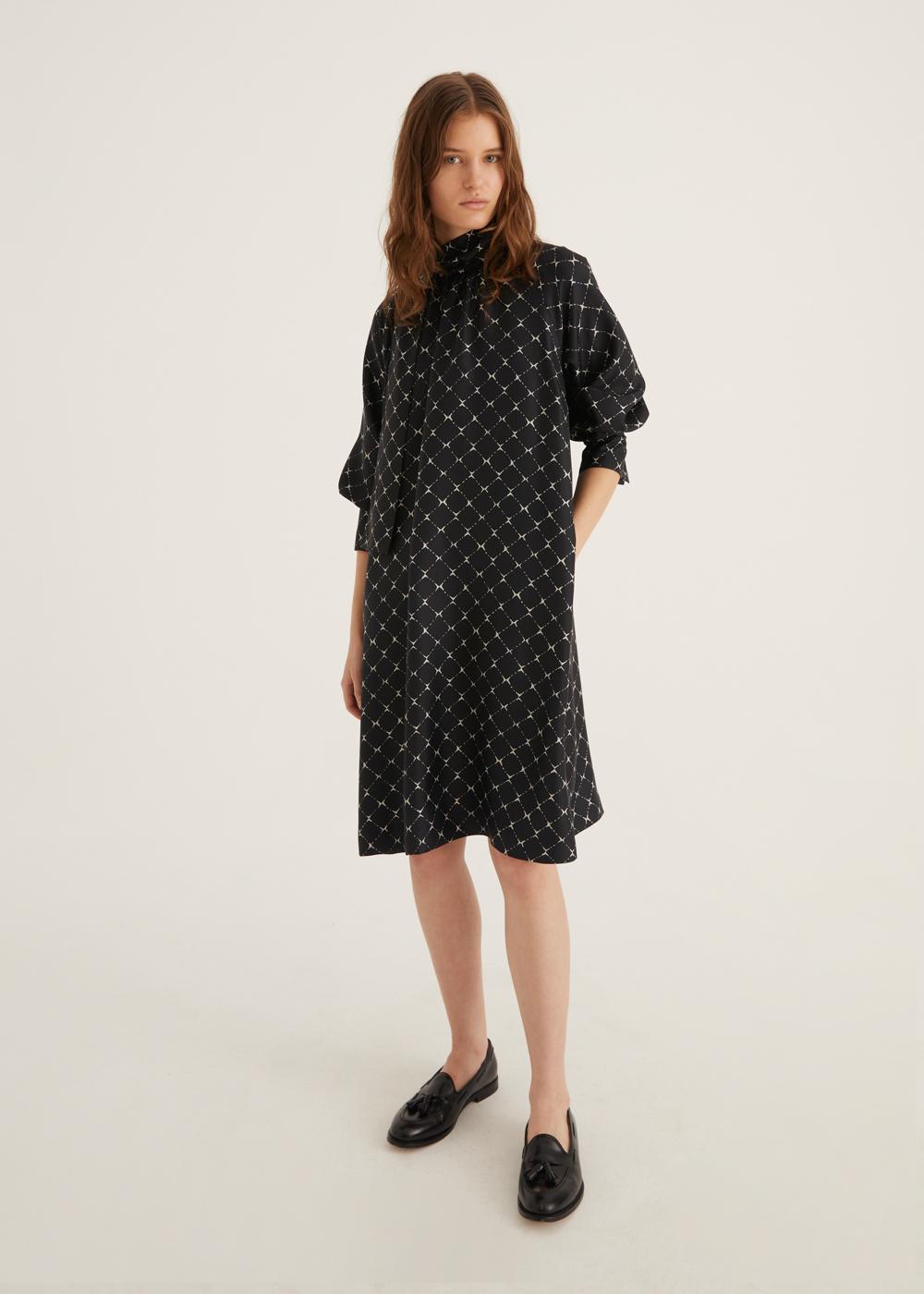 Rosso35 Abito Svasato Con Sciarpa