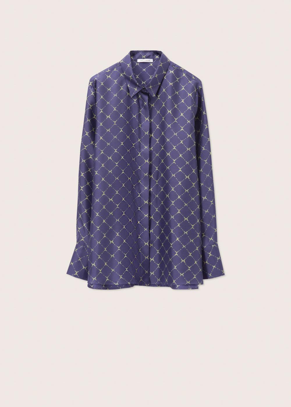 Rosso35 Camicia A Uomo In Seta Stampata