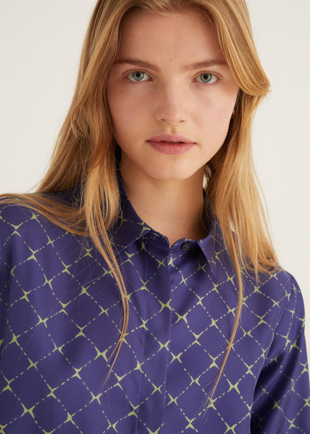 Rosso35 Camicia A Uomo In Seta Stampata