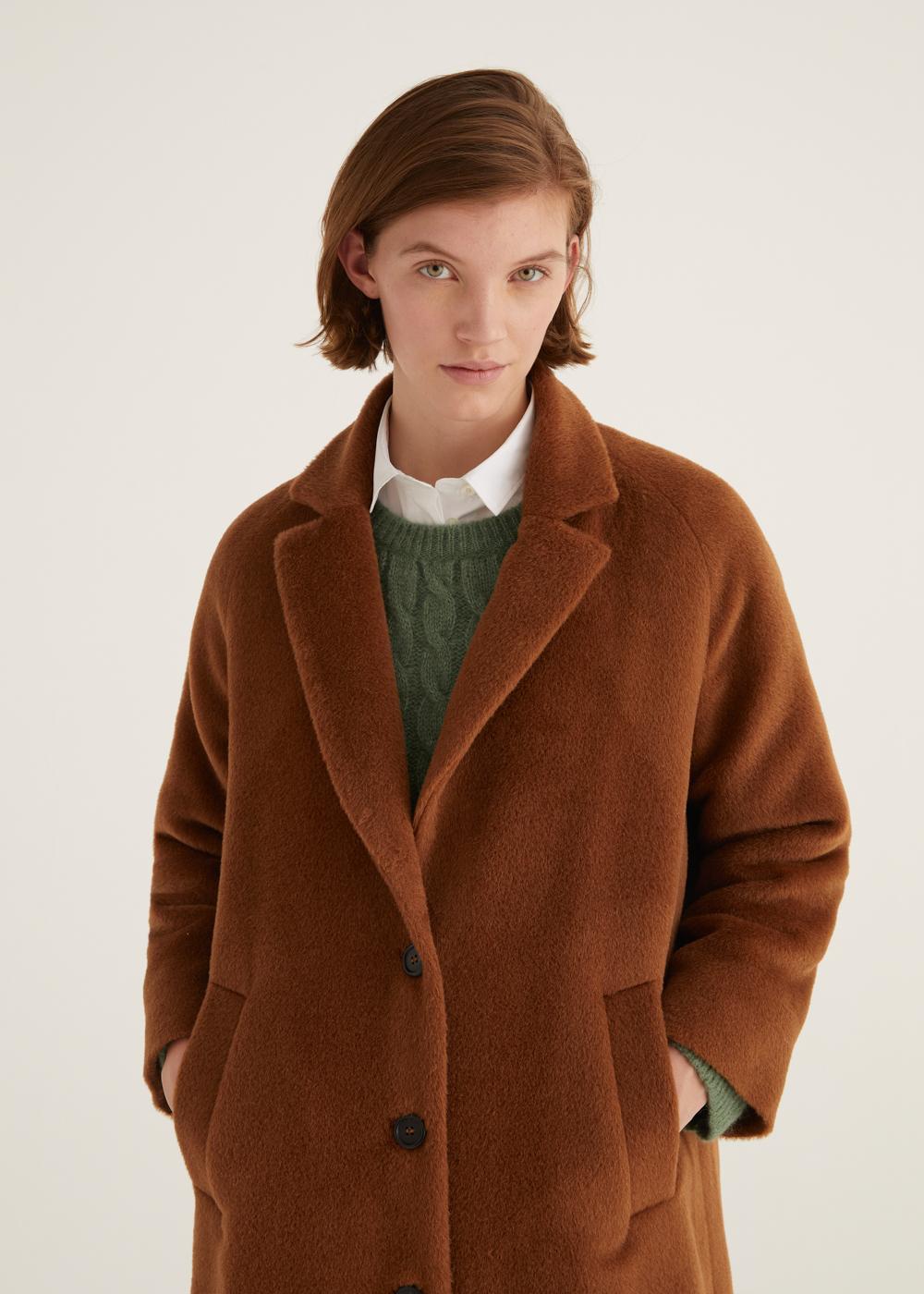 Rosso35 Cappotto Lungo Monopetto