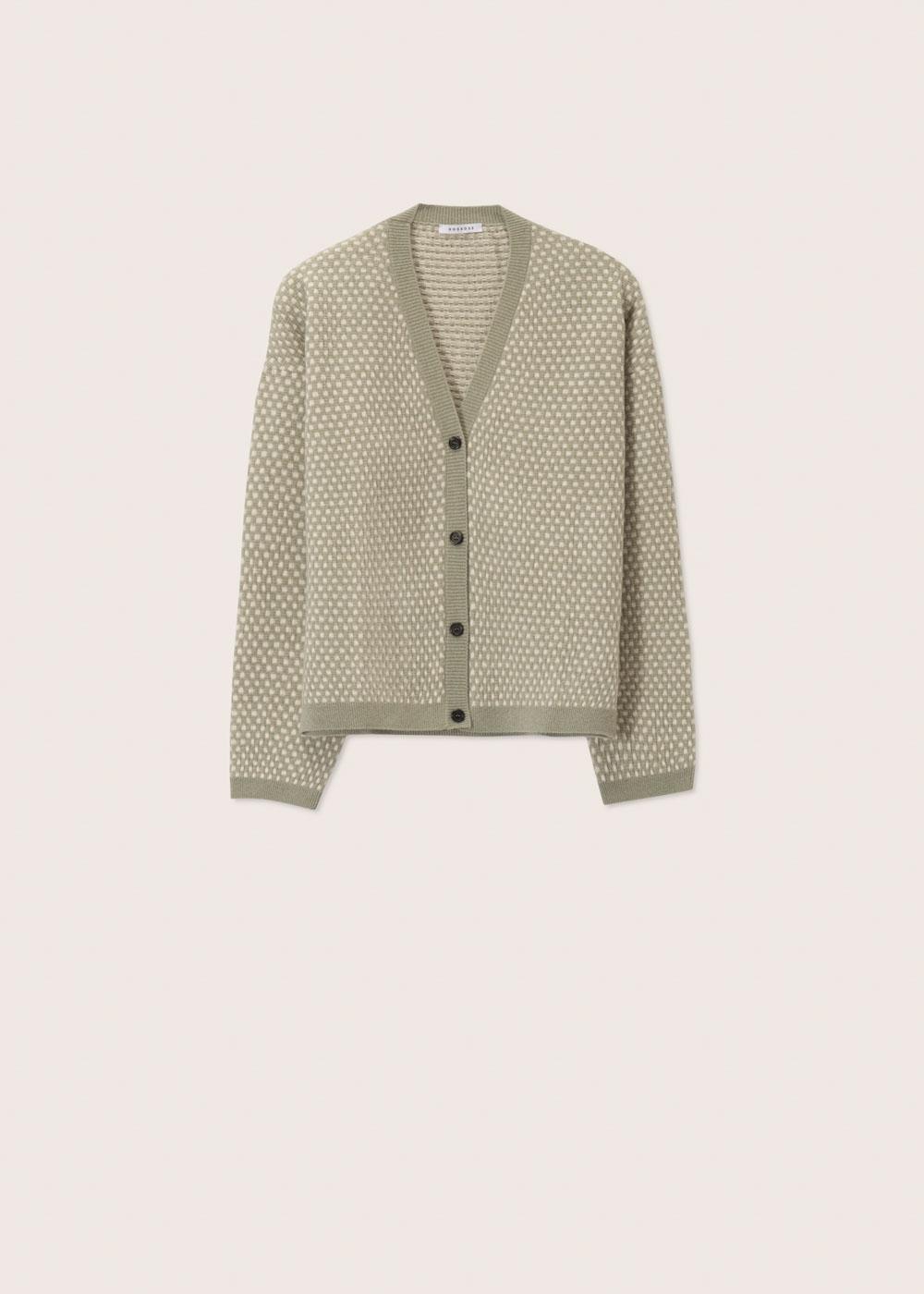 Rosso35 Cardigan Micro Motivo Jacquard