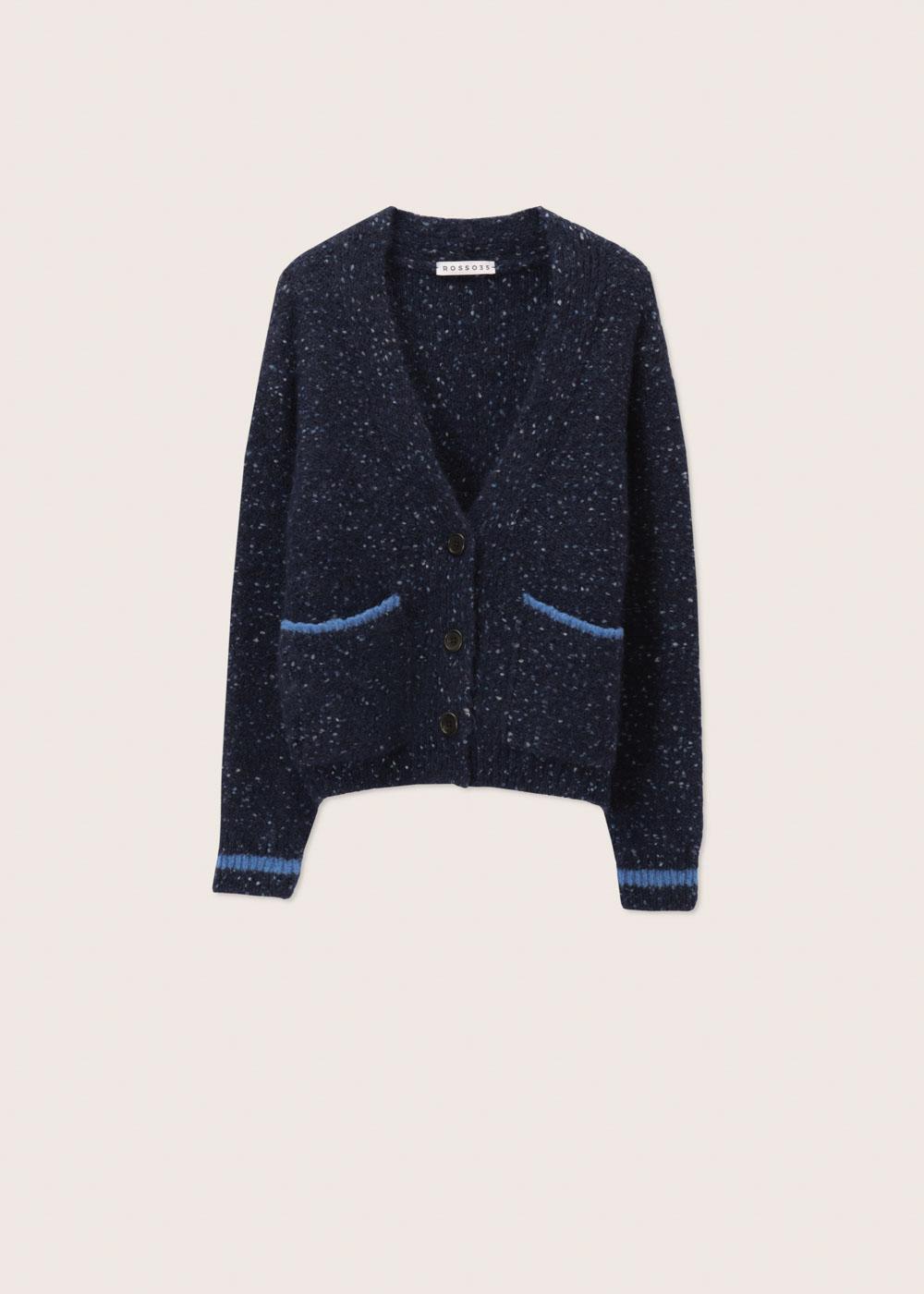 Rosso35 Cardigan Oversize Con Contrasti