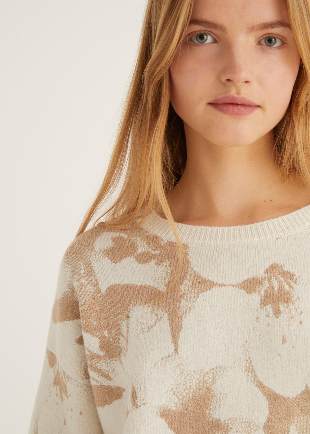 Rosso35 Felpa Girocollo Con Stampa Fiore Jacquard