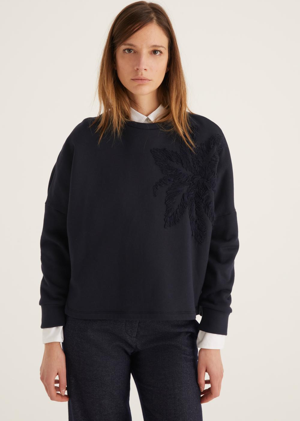 Rosso35 Felpa ricamata