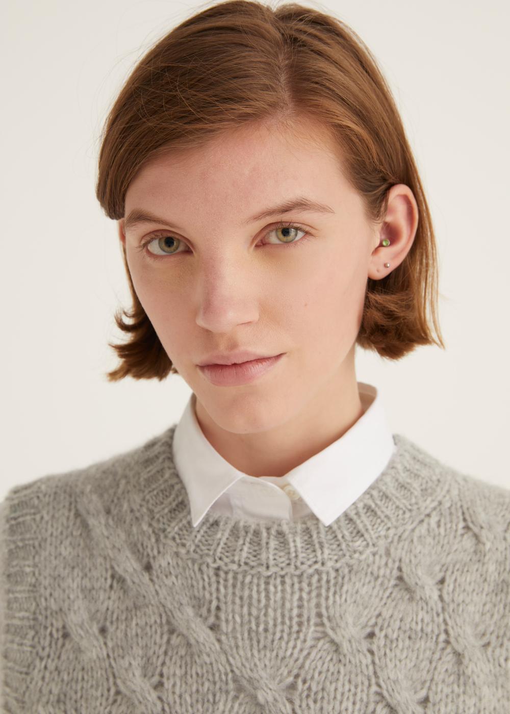 Rosso35 Gilet Girocollo Treccia