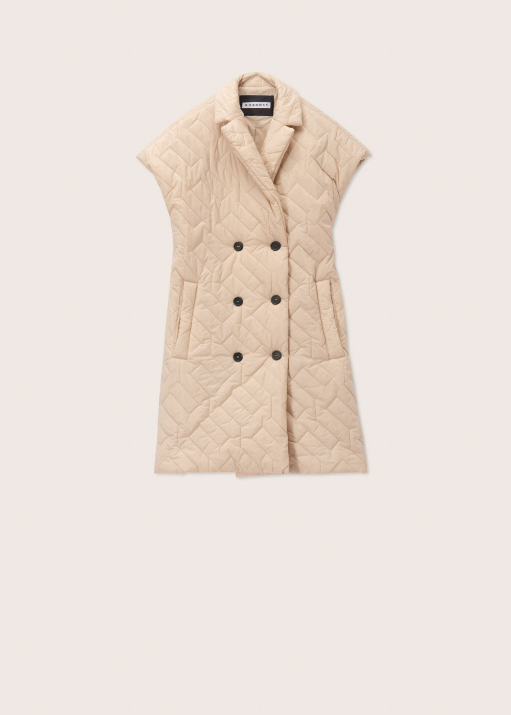 Rosso35 Gilet Lungo Doppiopetto Trapuntato