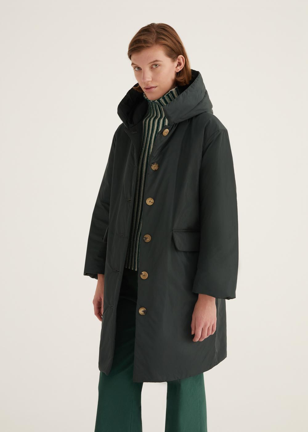 Rosso35 Impermeabile imbottito con cappuccio