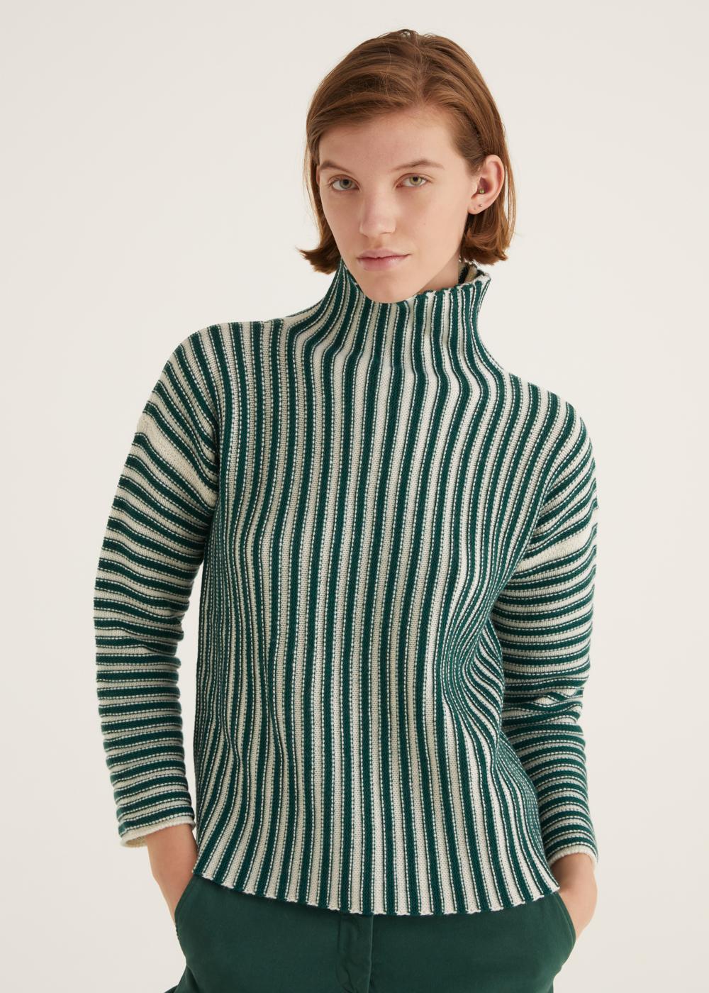 Rosso35 Maglia A Righe Collo Alto