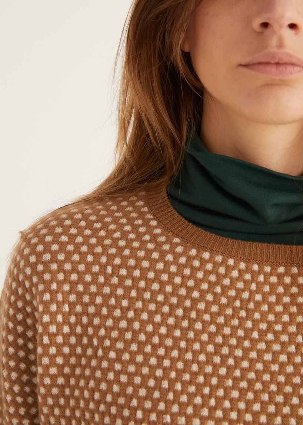 Rosso35 Maglia Girocollo Con Micro Motivo