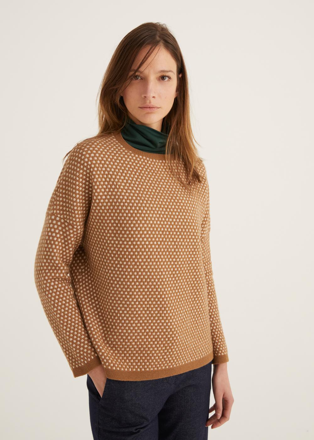 Rosso35 Maglia girocollo con micro motivo