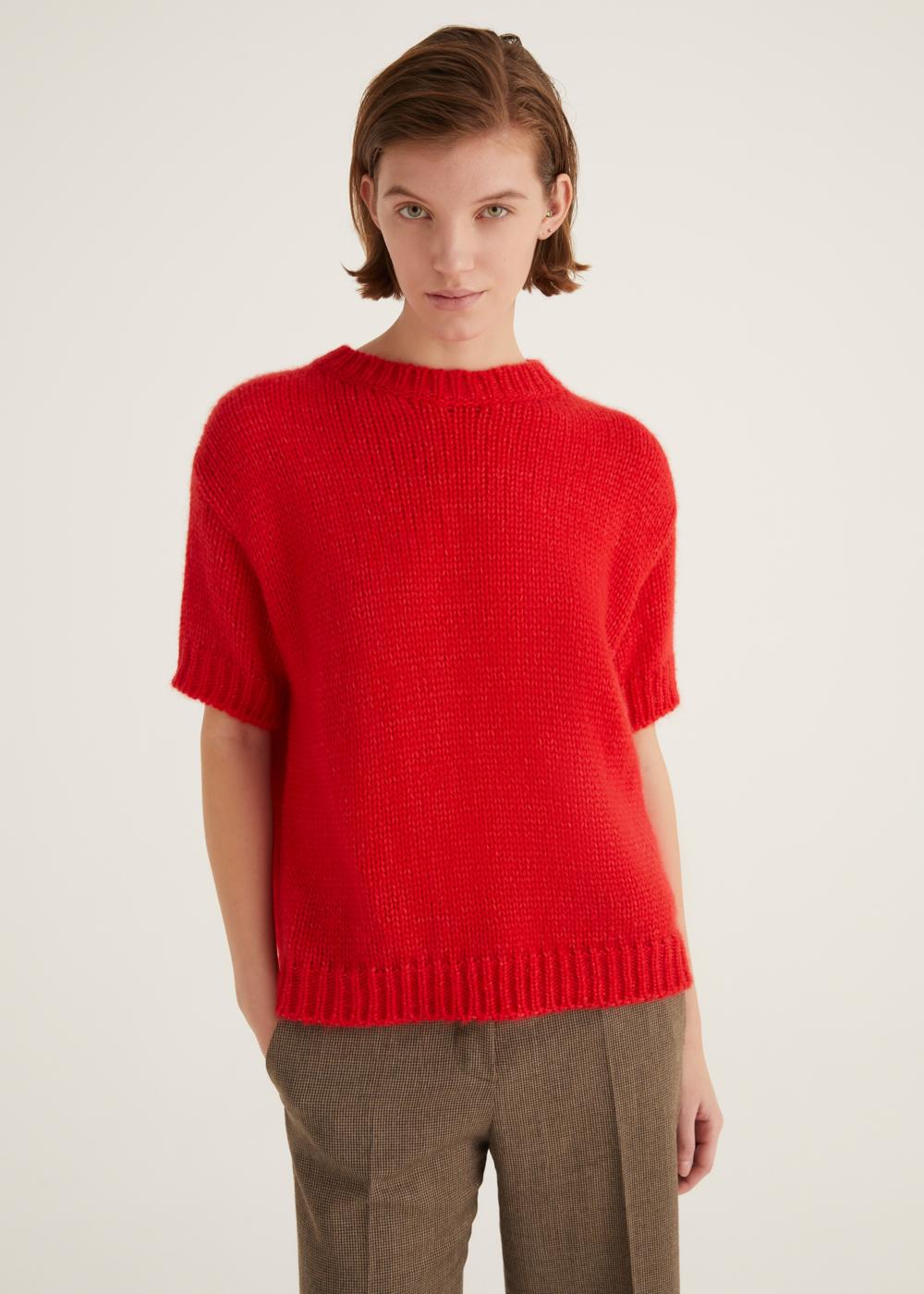 Rosso35 Maglia girocollo mezza manica