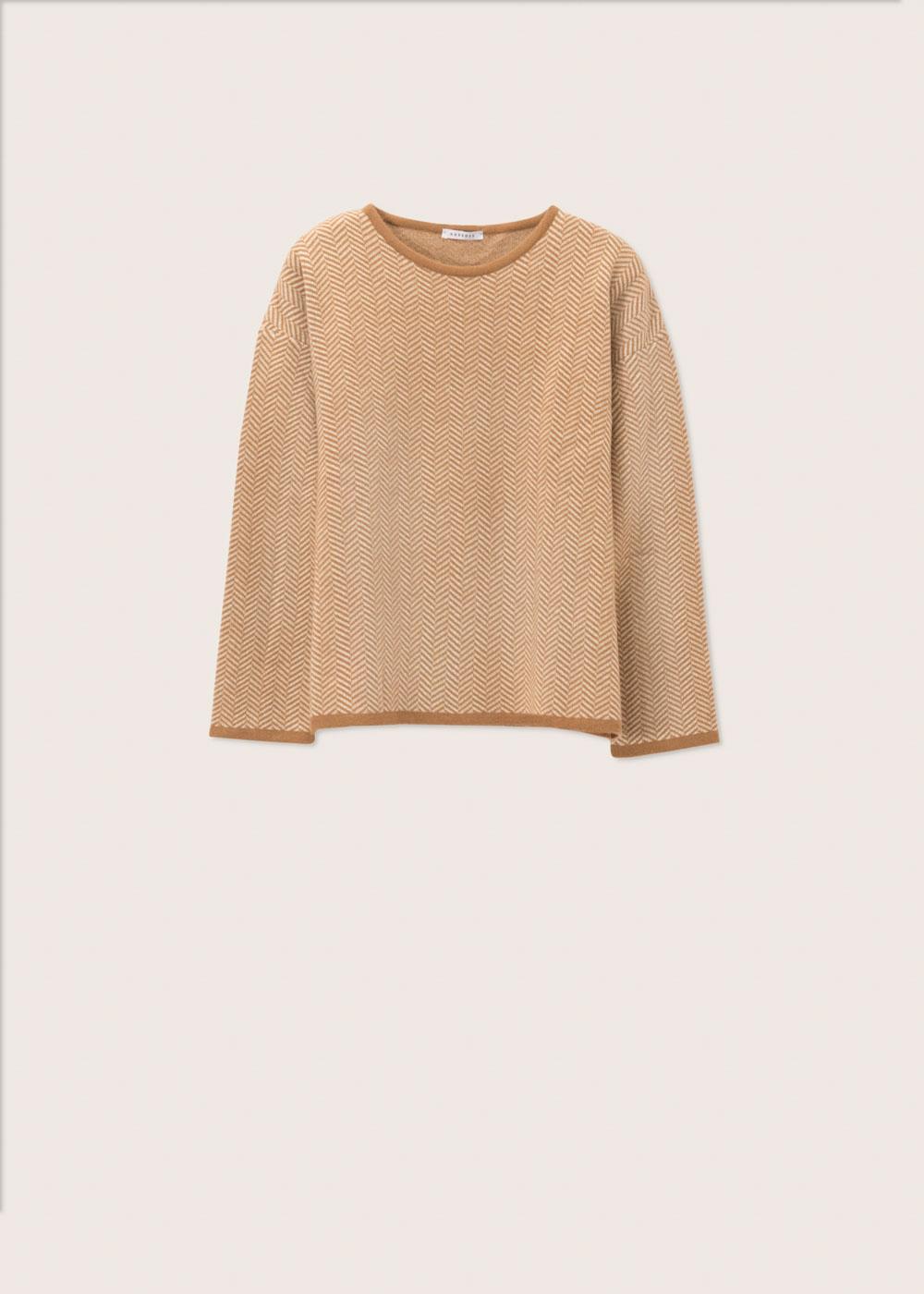 Rosso35 Maglia Girocollo Motivo Lisca Di Pesce