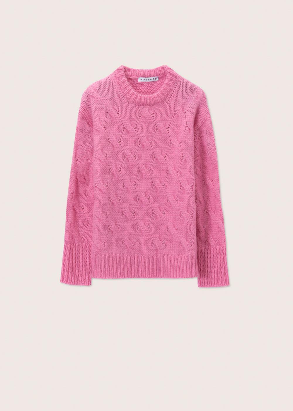 Rosso35 Maglia Girocollo Treccia