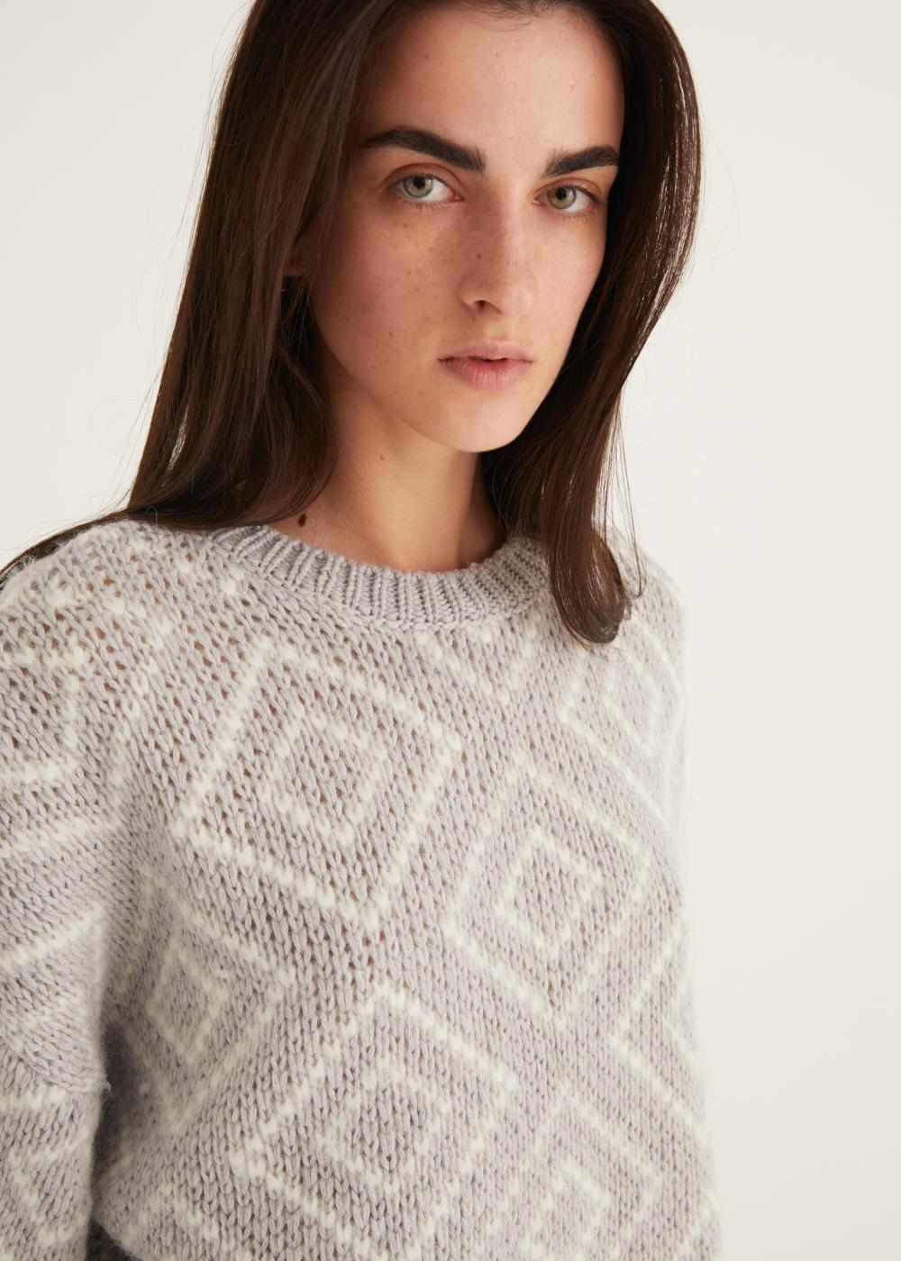 Rosso35 Maglia Integrale Con Motivo Geometrico