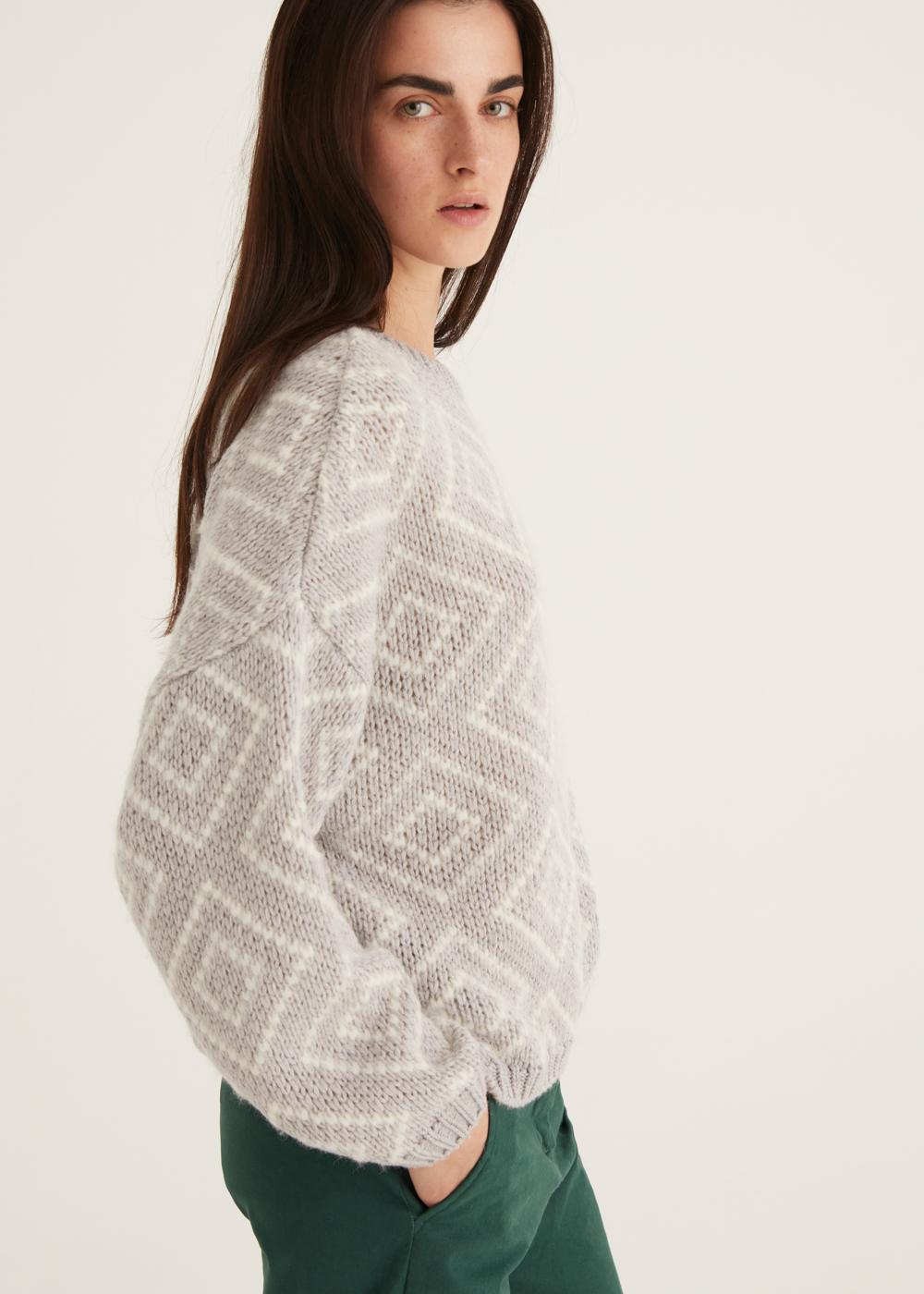 Rosso35 Maglia integrale con motivo geometrico