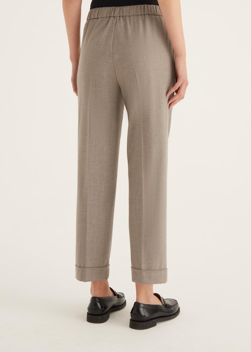 Rosso35 Pantalone Con Risvolto Ed Elastico In Vita