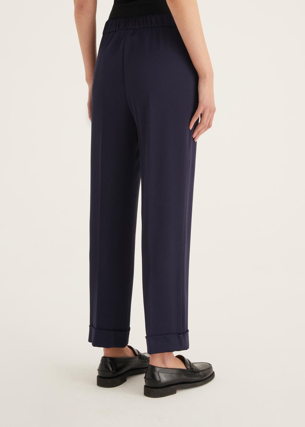 Rosso35 Pantalone Con Risvolto Ed Elastico In Vita