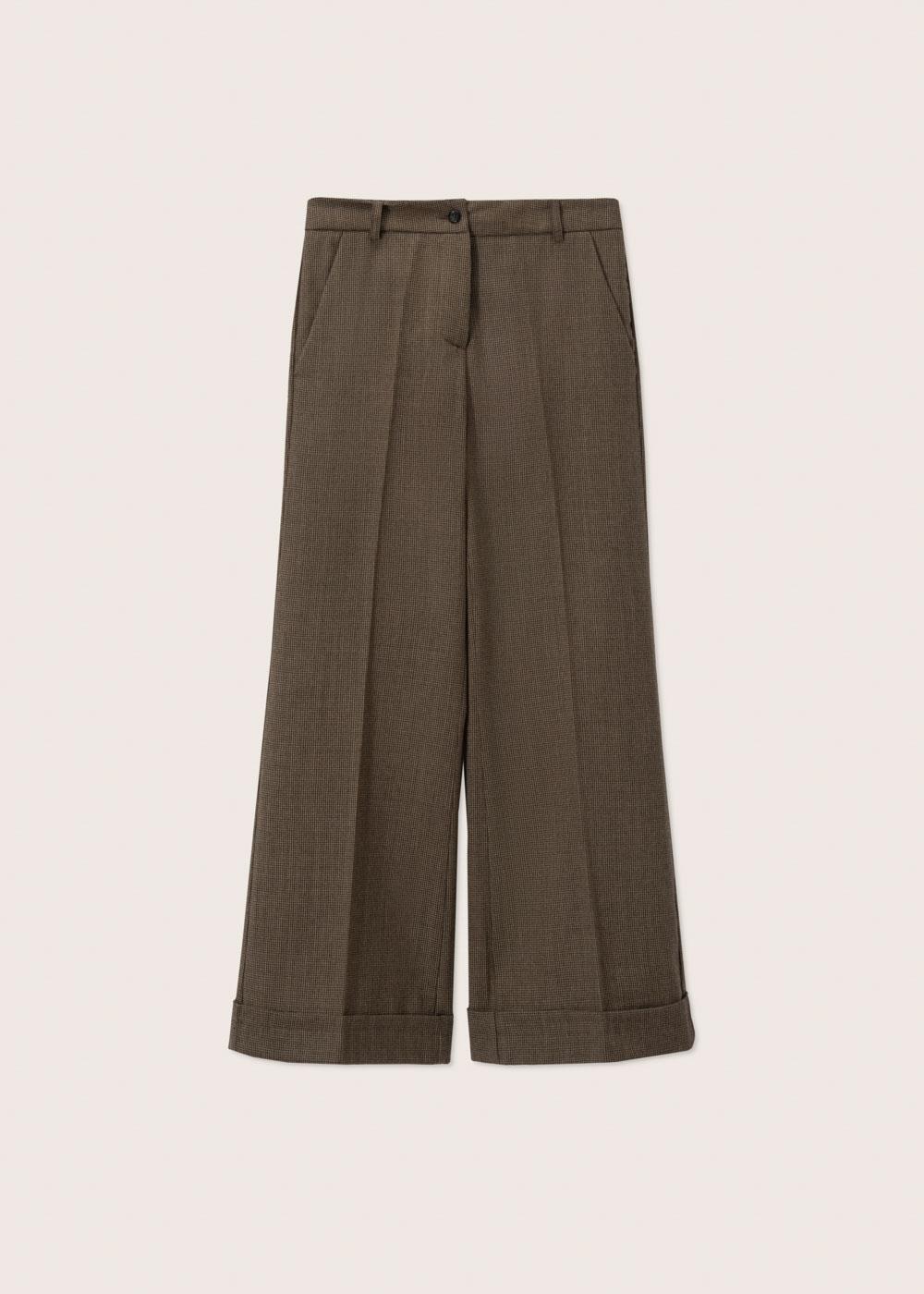 Rosso35 Pantalone Svasato Con Risvolto