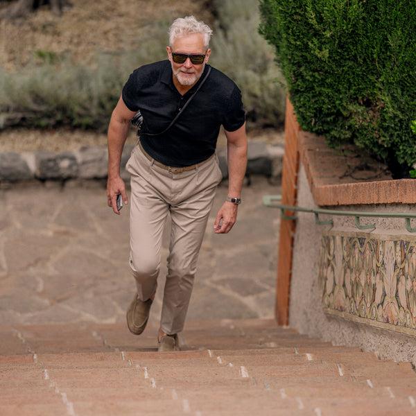 Rota Sport Summer Beige Cotton Supima Sport Trousers 1 Pleat