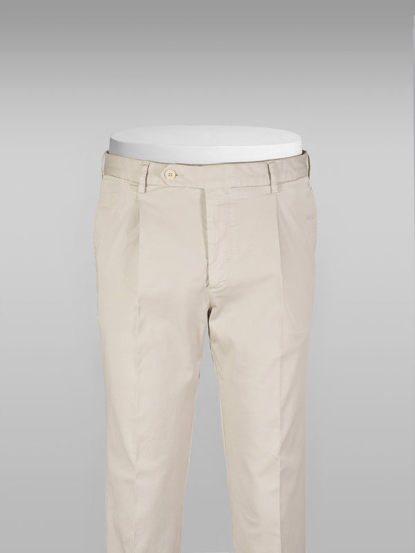 Rota Sport Summer Beige cotton supima sport trousers 1 pleat