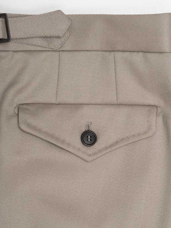 Rota Winter Beige Pair Of Regular Fit Cavalry Twill Wool Trousers