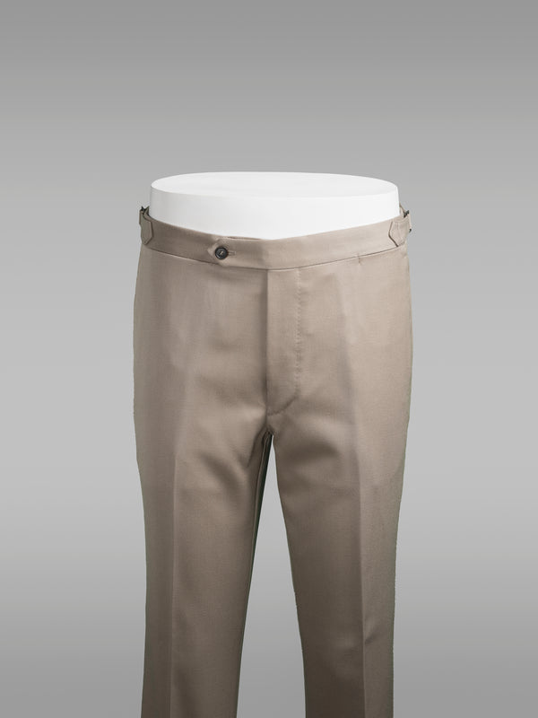 Rota Winter Beige pair of regular fit cavalry twill wool trousers