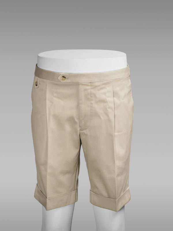 Rota Summer Beige pair of regular fit cotton bermuda