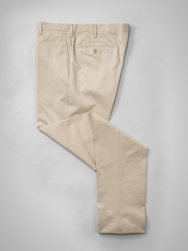 Rota Four Seasons Beige Pair Of Regular Fit Cotton Trousers