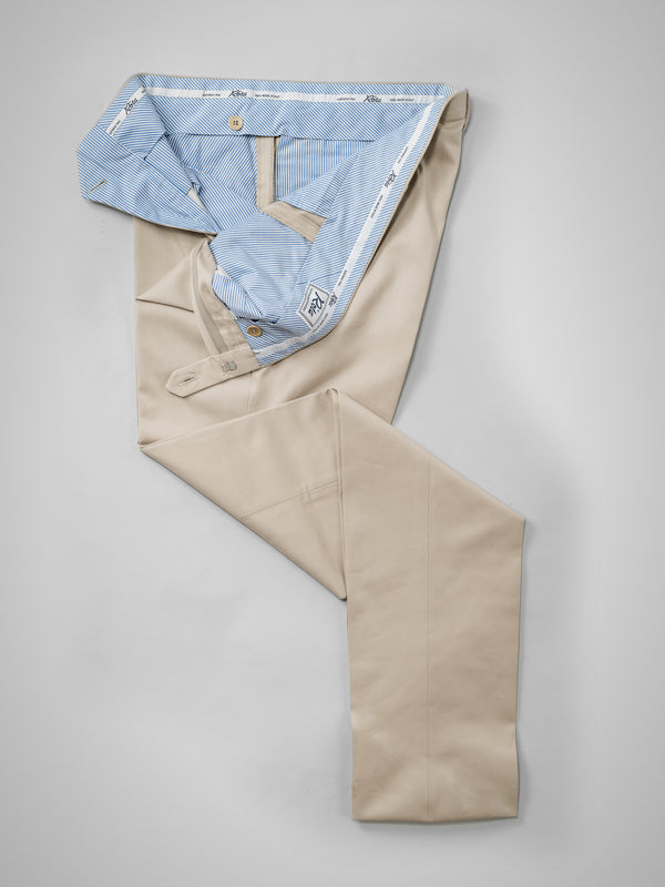Rota Four Seasons Beige Pair Of Regular Fit Cotton Trousers