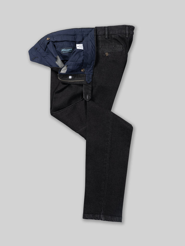 Rota Sport Winter Black Denim Cotton Sport Trousers