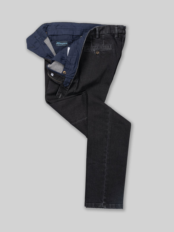 Rota Sport Winter Black Denim Cotton Sport Trousers