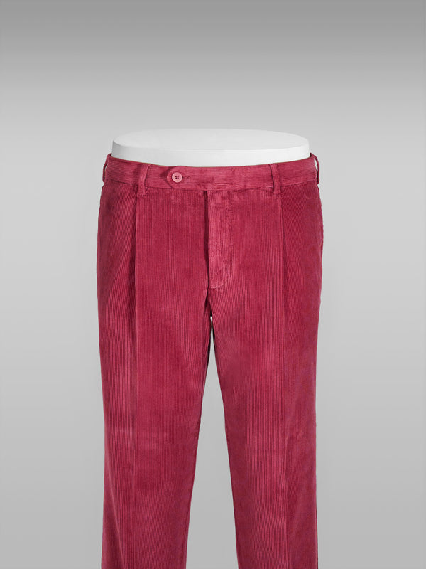 Rota Sport Winter Cherry corduroy sport trousers 1 pleat