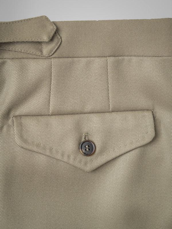 Rota Winter Dark Beige Pair Of Regular Fit Cavalry Twill Wool Trousers