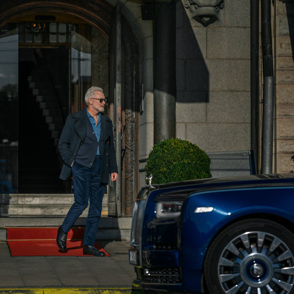 Rota Winter Dark Blue Corduroy Medium Wale Trousers