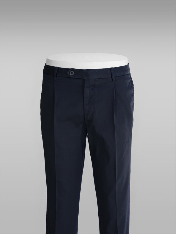 Rota Sport Summer Dark blue cotton supima sport trousers 1 pleat